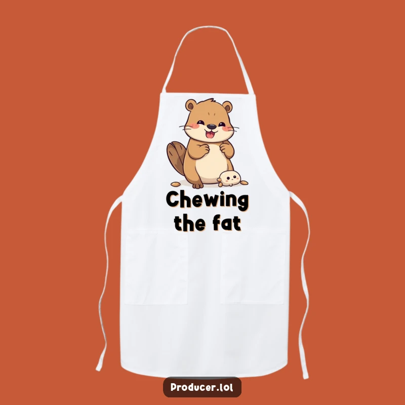 Funny Beaver Building Apron: Kitchen Energetic DIY Chef Gift