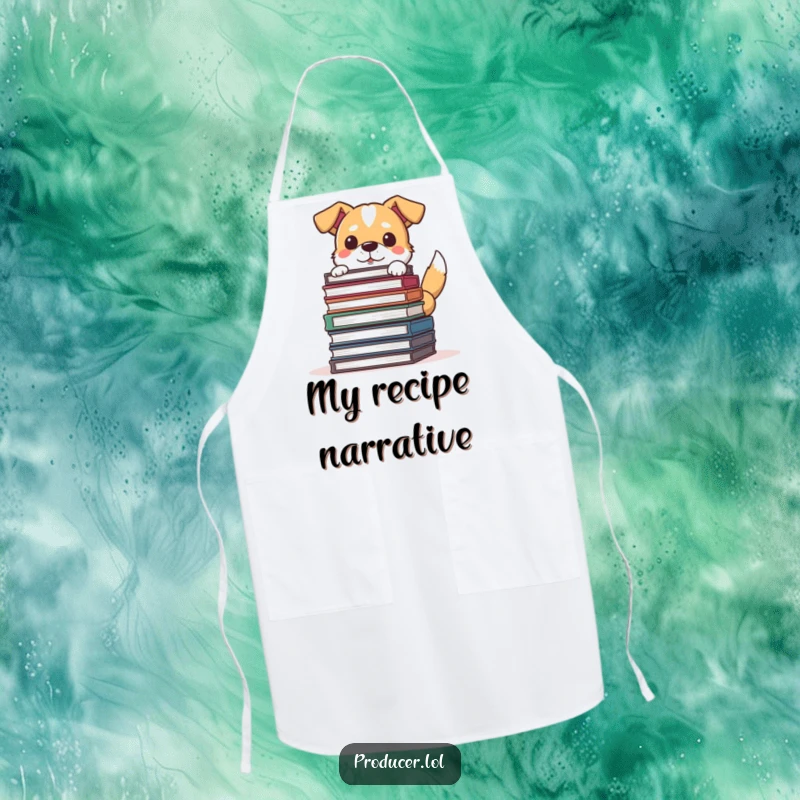 Funny Dog Filmmaker Apron: Determined dog director commands the kitchen, perfect funny gift.