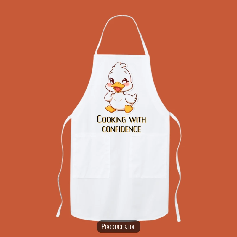 Funny Duck Nod Kitchen Apron: Cook with Cheerful Approval!