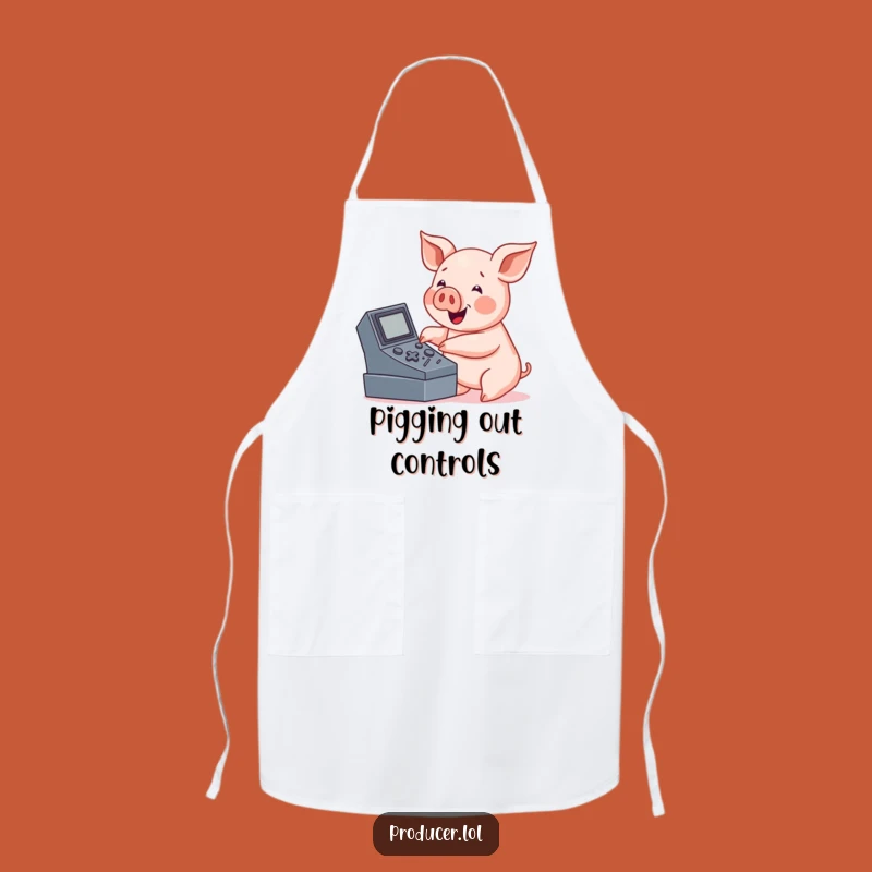 Funny Pig Console Apron - Button Pusher Chef for Tech Kitchens