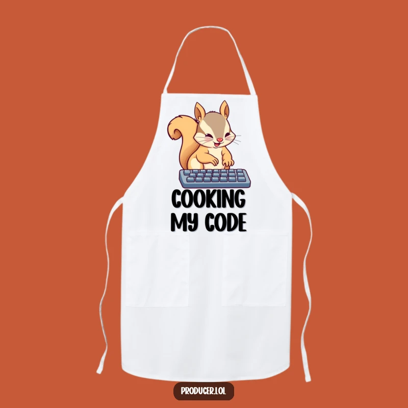 Funny Squirrel Keyboard Apron: Work with Focus, Hilarious Style, Great Gift