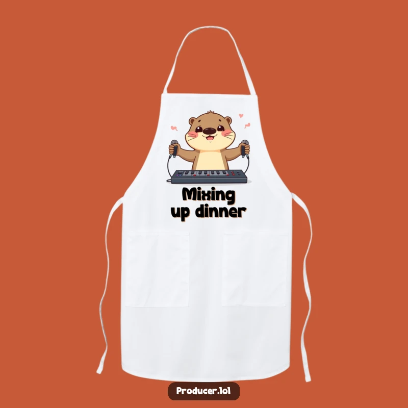 Funny Otter DJ Apron: Mix Up Some Fun in the Kitchen