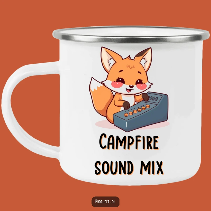 Funny Fox Camping Mug: Outdoor DJ Gift for Cheerful Adventurers