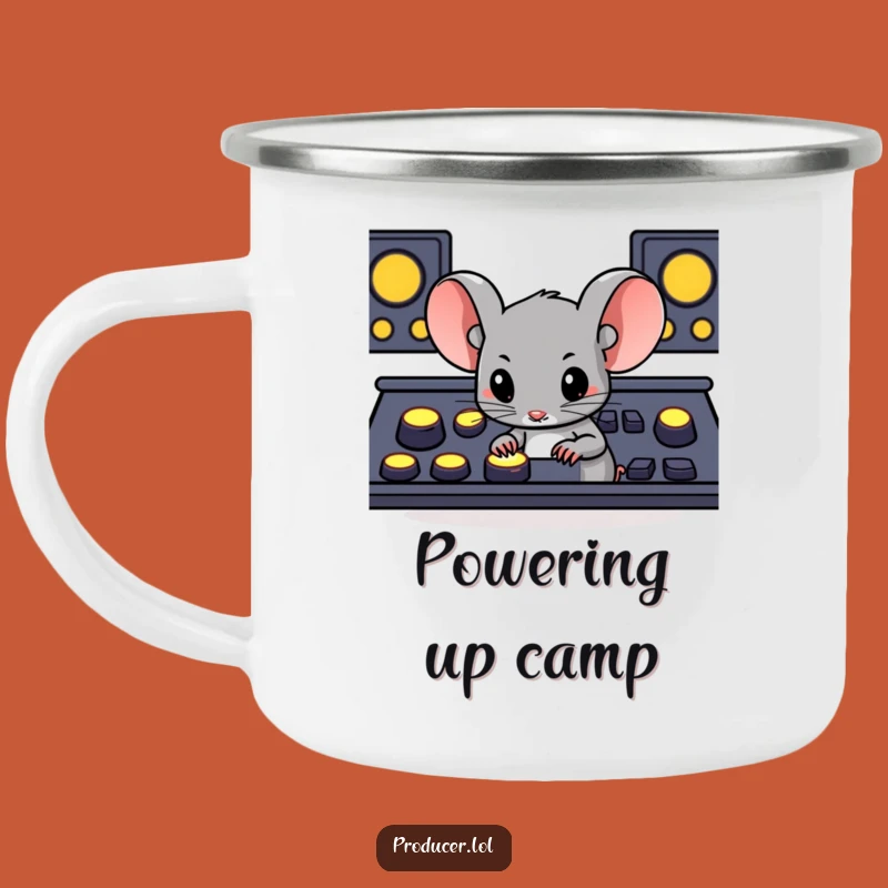 Funny Mouse Console Enamel Mug: Adventure-Ready Gaming Laughs