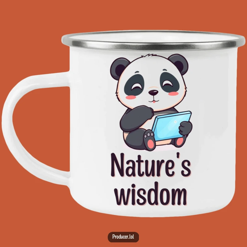 Funny Panda Camping Mug: Techie's Trail Fuel, a Hilarious Outdoor Gift