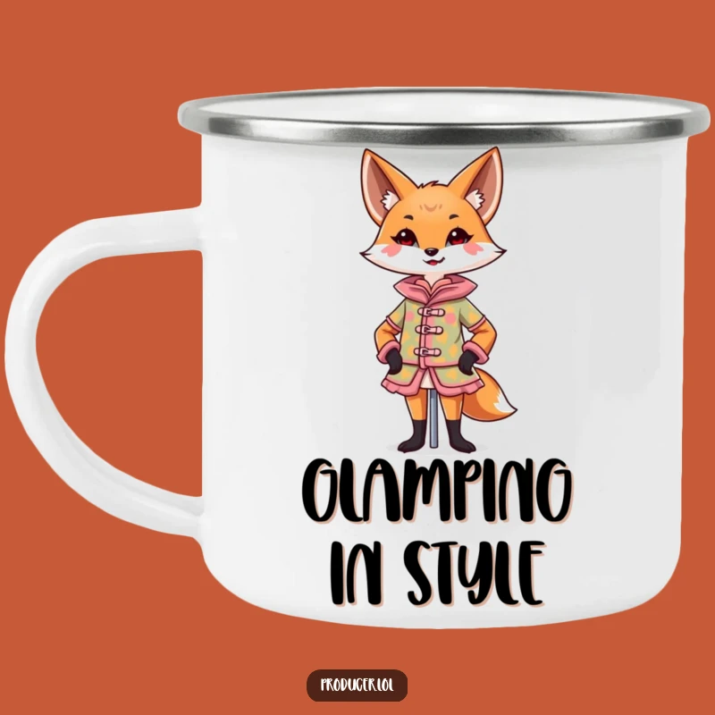 Funny Fox Camping Mug: Fashion Fuel on the Go, Hilarious Costume Design, Outdoor Gift