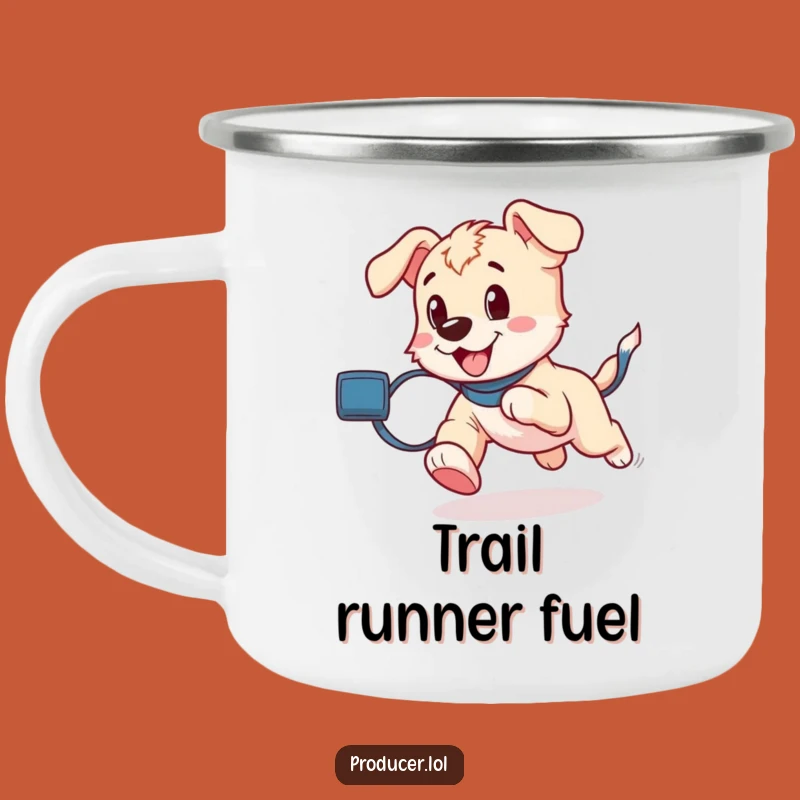 Funny Puppy Film Camping Mug: Adventure Shots for Outdoor Fun