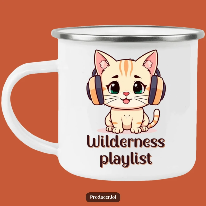 Funny Cat Campfire Mug, Music Under the Stars, Hilarious Camping Gift