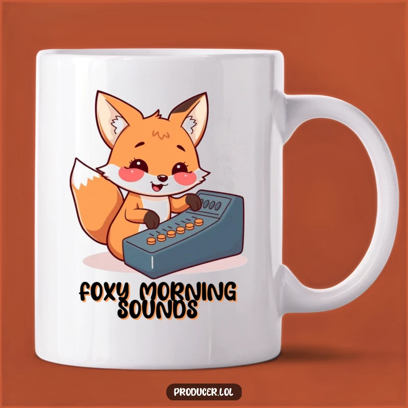Funny Fox DJ Mug: Cheerful Soundboard Operator Gift for Music Lovers