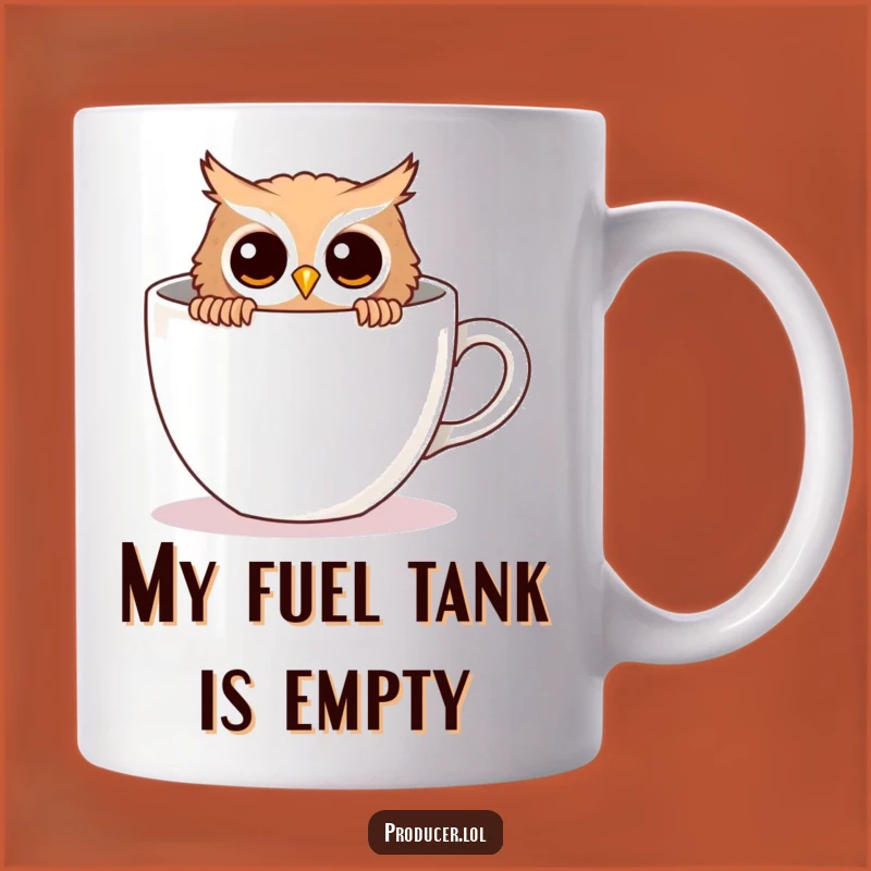 Funny Owl Coffee Mug - Curious Peek, Empty Cup Celebration Gift