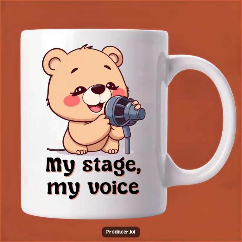 Funny Singing Bear Mug: Perfect Gift for the Rockstar Who Loves Music and Comedy