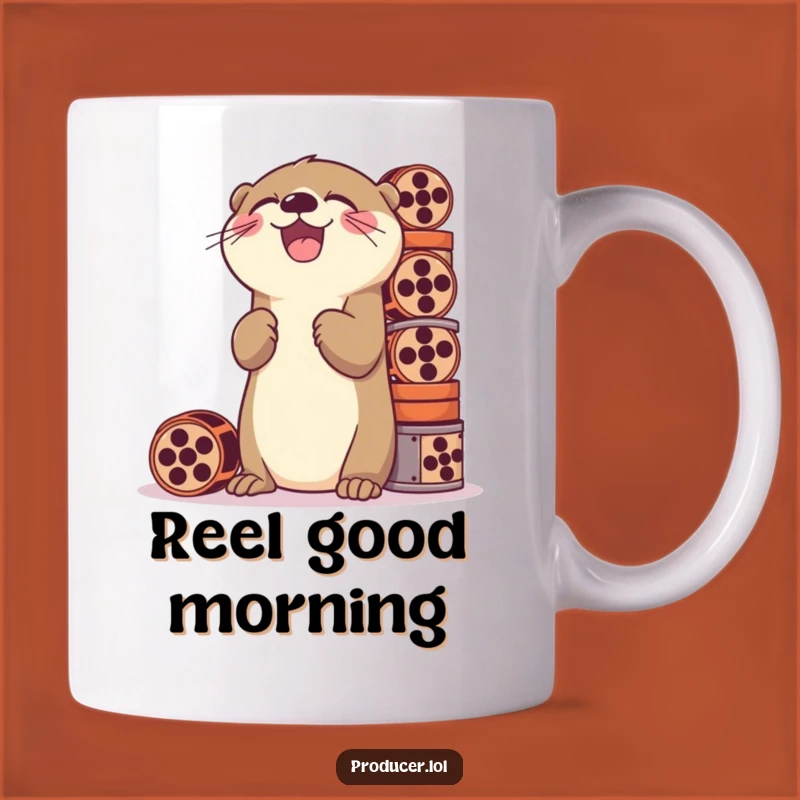 Funny Otter Film Mug: Laughing Reels Stacker - Perfect Funny Gift!