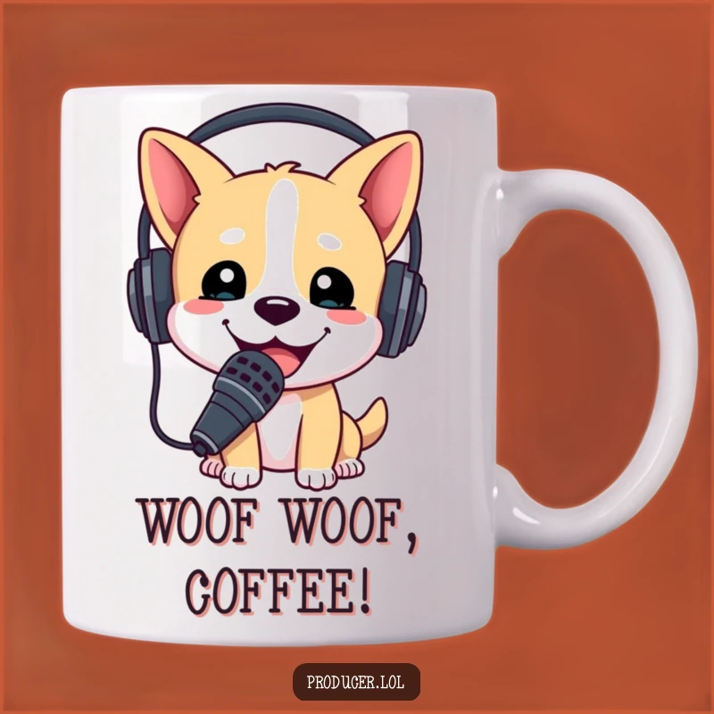 Funny Dog DJ Mug: Headset Mic Fun, Perfect Gift for Pet Lovers