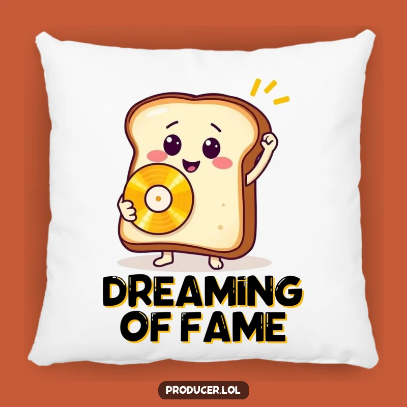 Funny Toast Record Pillow: Cozy Comfort with a Musical Breakfast Friend
