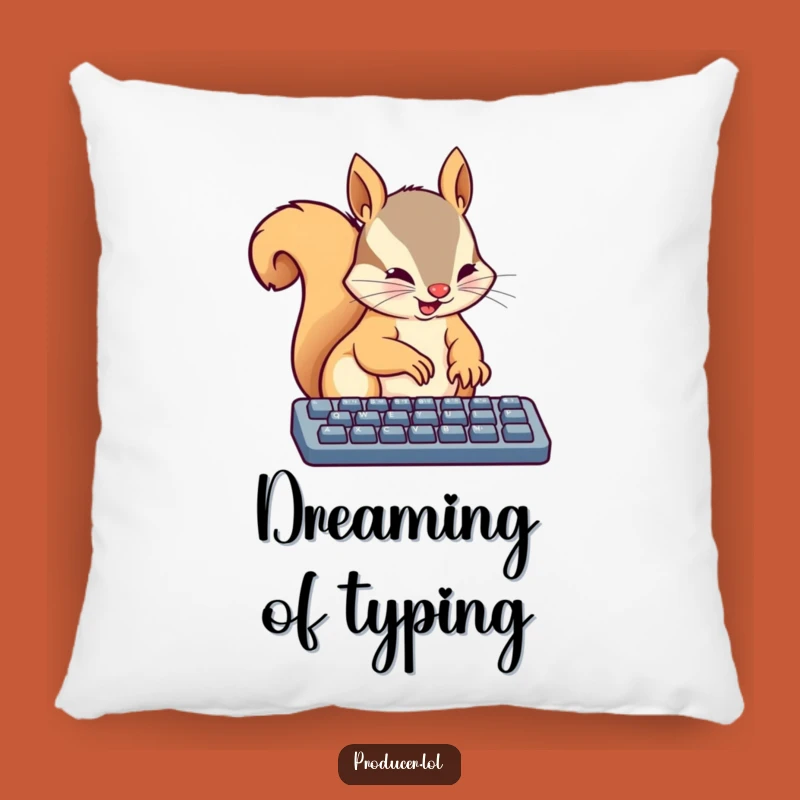 Funny Squirrel Keyboard Pillow: Cozy Focus, Hilarious Accent, Perfect Gift