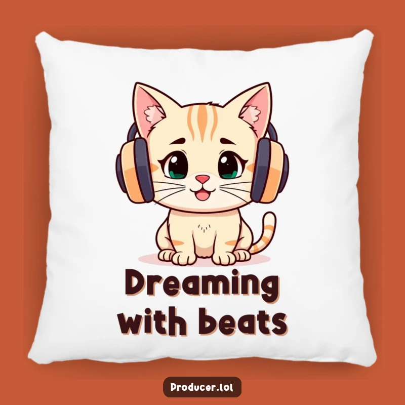 Funny Cat Music Pillow, Comfy & Cozy Accent Decor, Great Gift Item