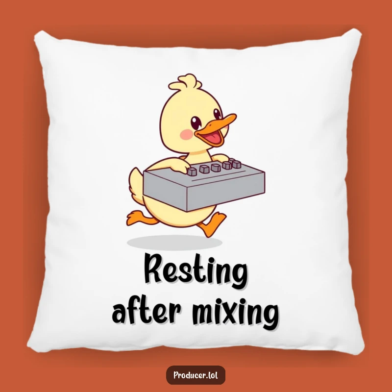 Funny Duck Pillow: Energetic Baker, Cozy Comfort & Baking Fun!