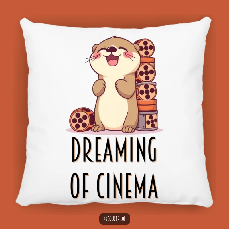 Funny Otter Film Pillow: Cozy Reels Stacker - Comfy Funny Gift!