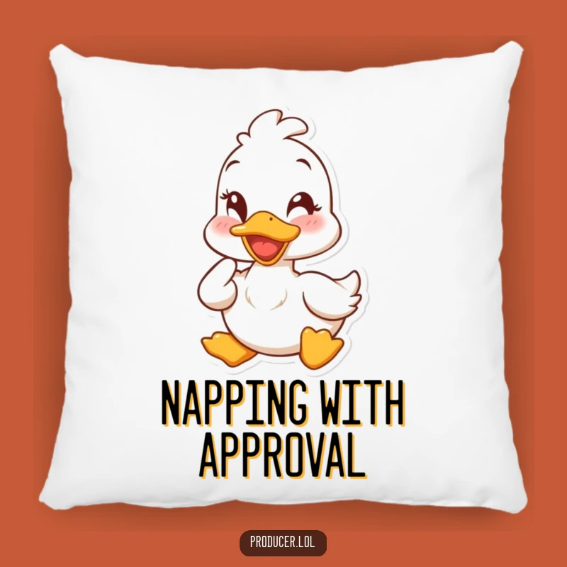 Funny Duck Wink Pillow: Comfy Cheer for Your Cozy Space