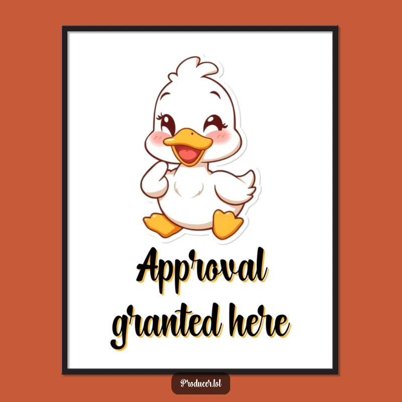Funny Duck Wink Digital Art: Instant Cheerful Wall Decor