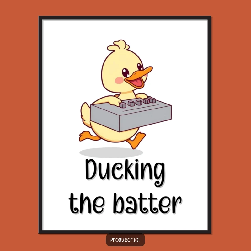 Funny Duck Digital Art: Energetic Baker, Instant Whimsy!