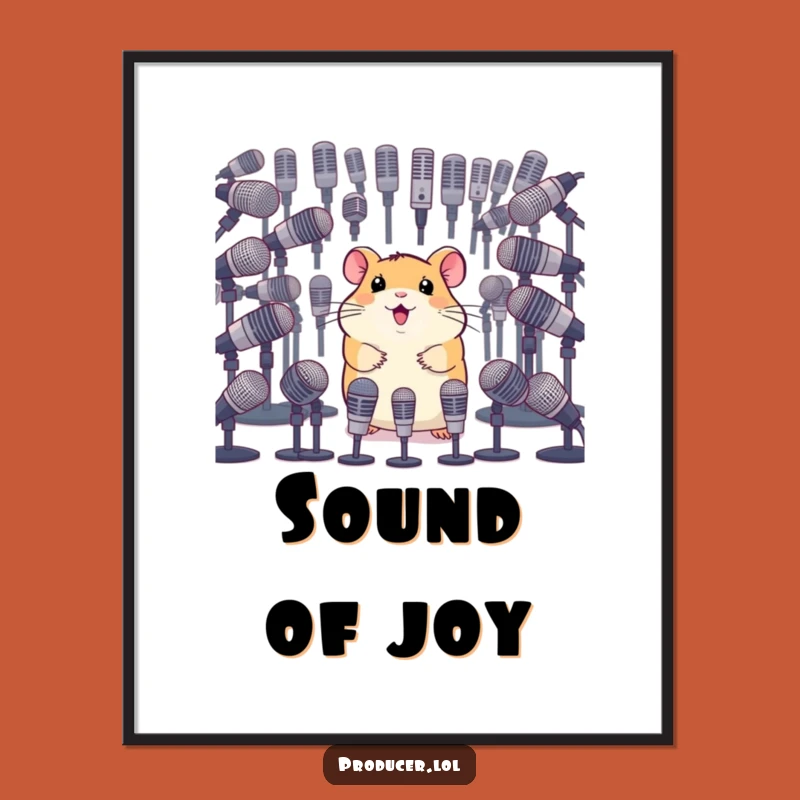 Funny Hamster Voice Print: Rodent's Mic Empire - Instant Digital Gift