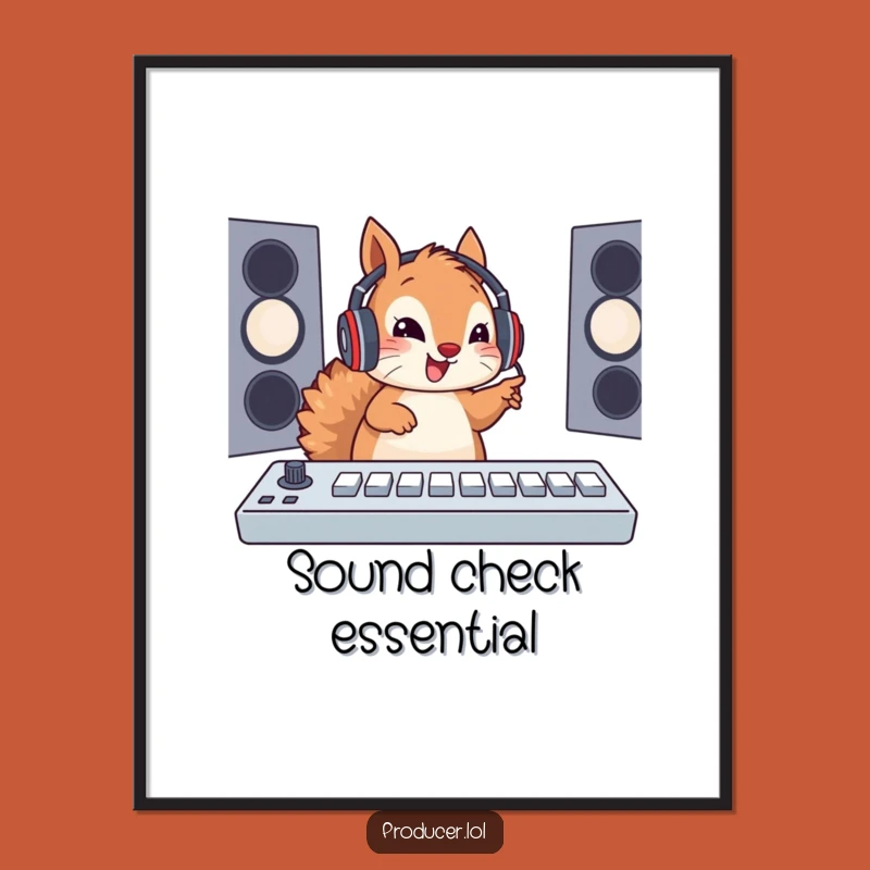 Funny Squirrel DJ Digital Art: Instant Download for Your Music Sanctuary