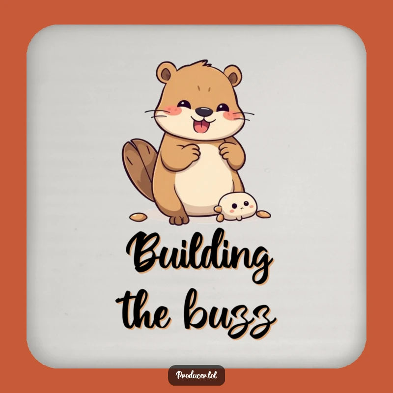 Funny Beaver Building Coaster: Animal Project Drink Protector Gift