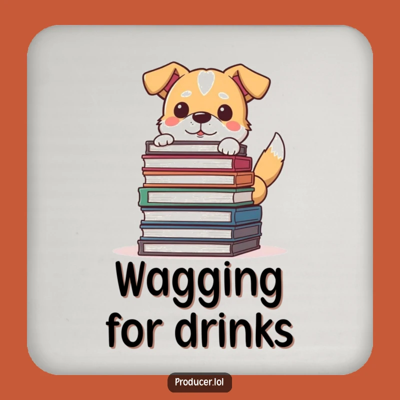 Funny Dog Filmmaker Coasters: Protect Surfaces with Canine Cinema Style