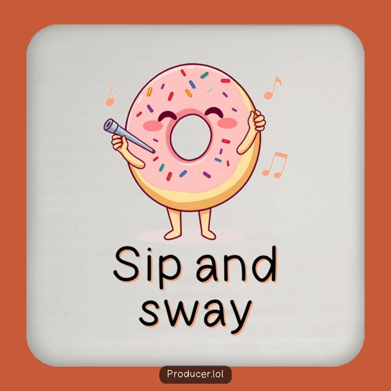 Funny Donut Conductor Coaster: Sweet Protection for Your Table