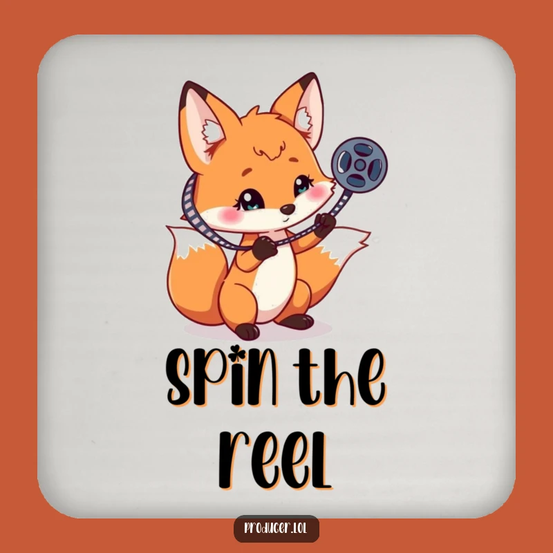 Funny Fox Film Reel Coaster Set: Protect Surfaces with Movie Humor