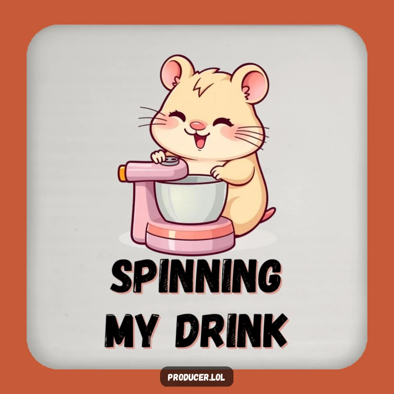 Funny Hamster DJ Drink Coaster: Protect Surfaces with Musical Flair