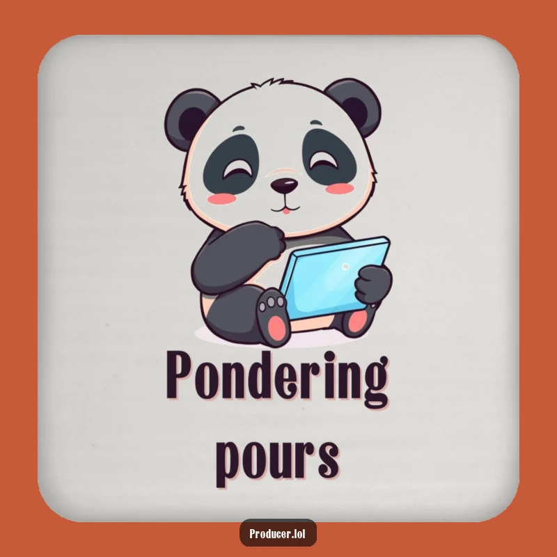 Funny Panda Coaster: Thoughtful Drink Rest, a Hilarious Gift for Tables