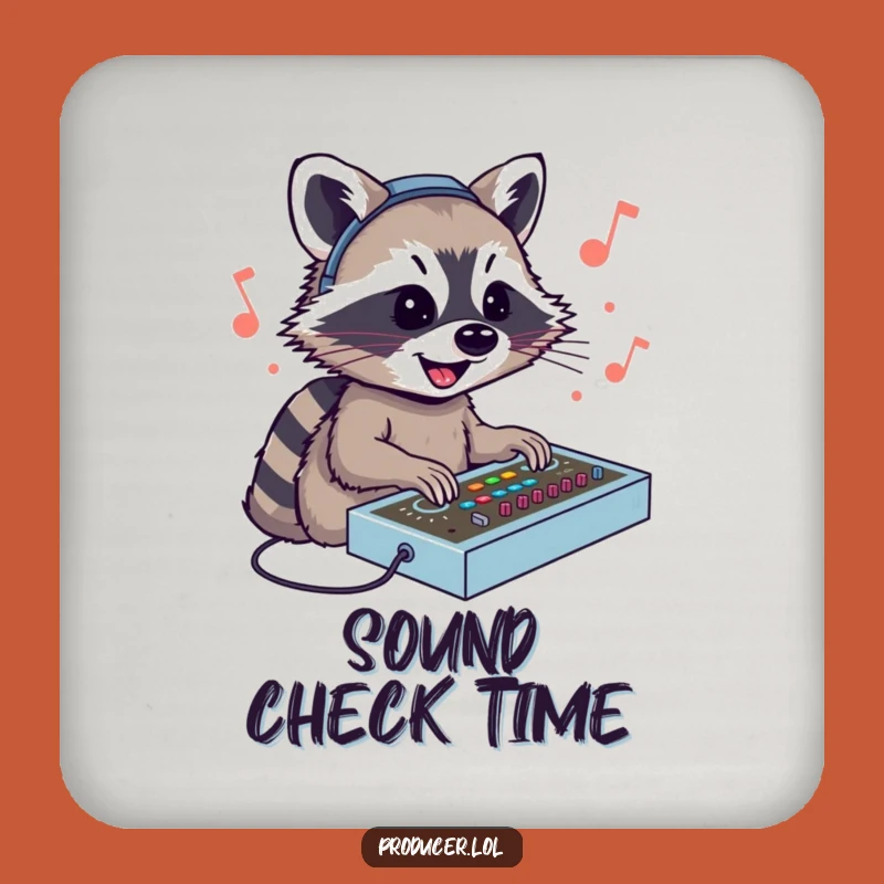Funny Raccoon DJ Coasters: Hilarious Music Producer Set to Protect Your Surfaces