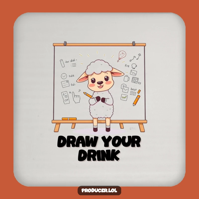 Funny Sheep Coaster Set: Protect Surfaces with Hilarious Idea Art, Gift Set
