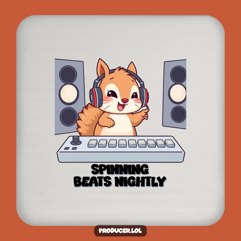 Funny Squirrel Soundboard Coasters: Protect Surfaces with Musical Flair