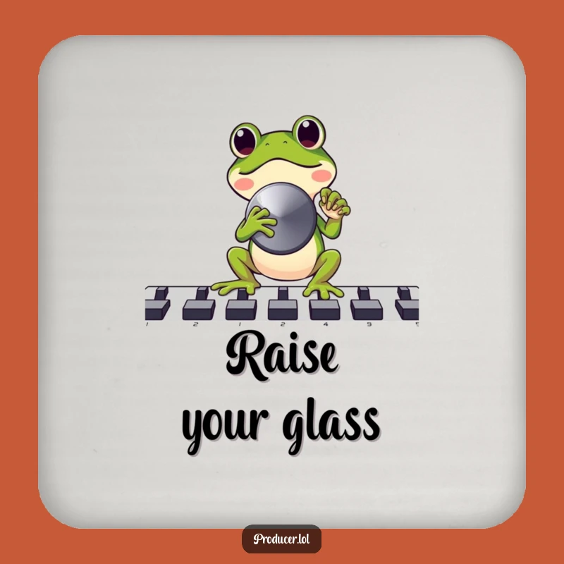 Funny Frog DJ Coasters: Protect Surfaces with Amphibian Style