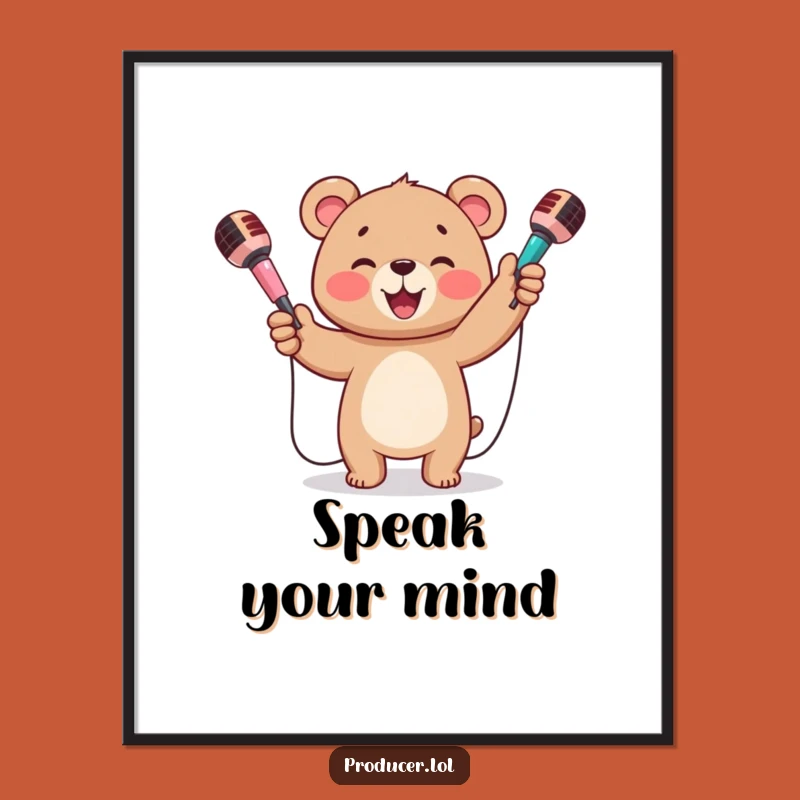 Funny Bear Cub Juggling Poster: Star Cub Art, A Hilarious Funny Gift!