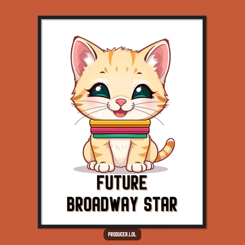 Funny Kitten Balance Poster: Whimsical Wall Art, Perfect Funny Gift for Cat Rooms!