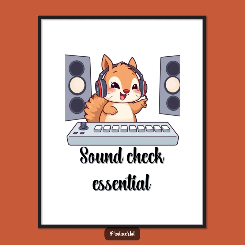 Funny Squirrel Soundboard Poster: Decorate Your Studio with Musical Vibes