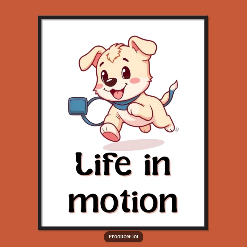 Funny Puppy Film Poster: Vintage Vibes for Photography Enthusiasts