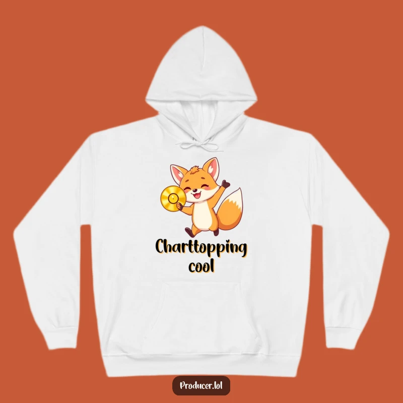 Funny Hoodie: Fox Cub Golden Record - Cozy Celebration Vibes