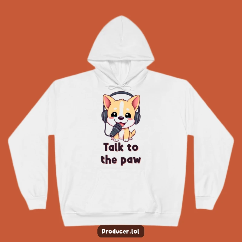 Cozy Funny Dog DJ Hoodie: Headset Mic Vibes, Perfect Warm Gift