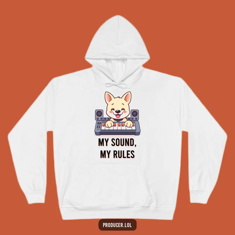 Funny Dog DJ Hoodie: Cozy Soundboard Paws - Ideal Funny Gift!