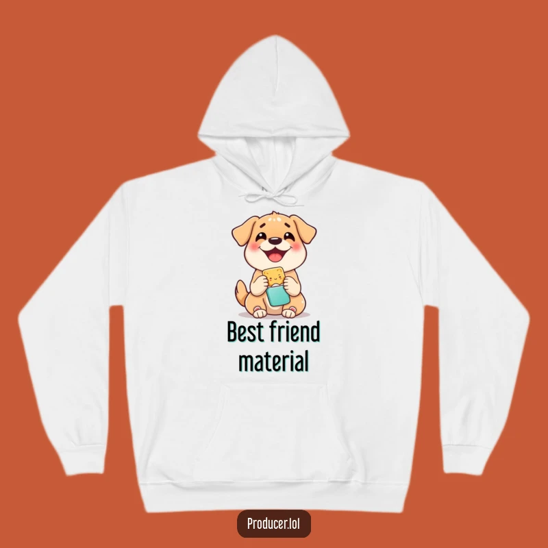 Funny Dog Sharing Snack Hoodie: Cozy Happy Pup Gift for All