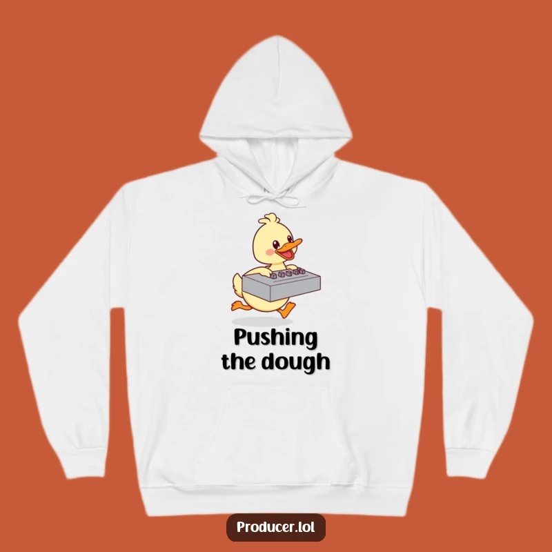 Funny Duck Hoodie: Energetic Baker, Cozy Baking Fun!