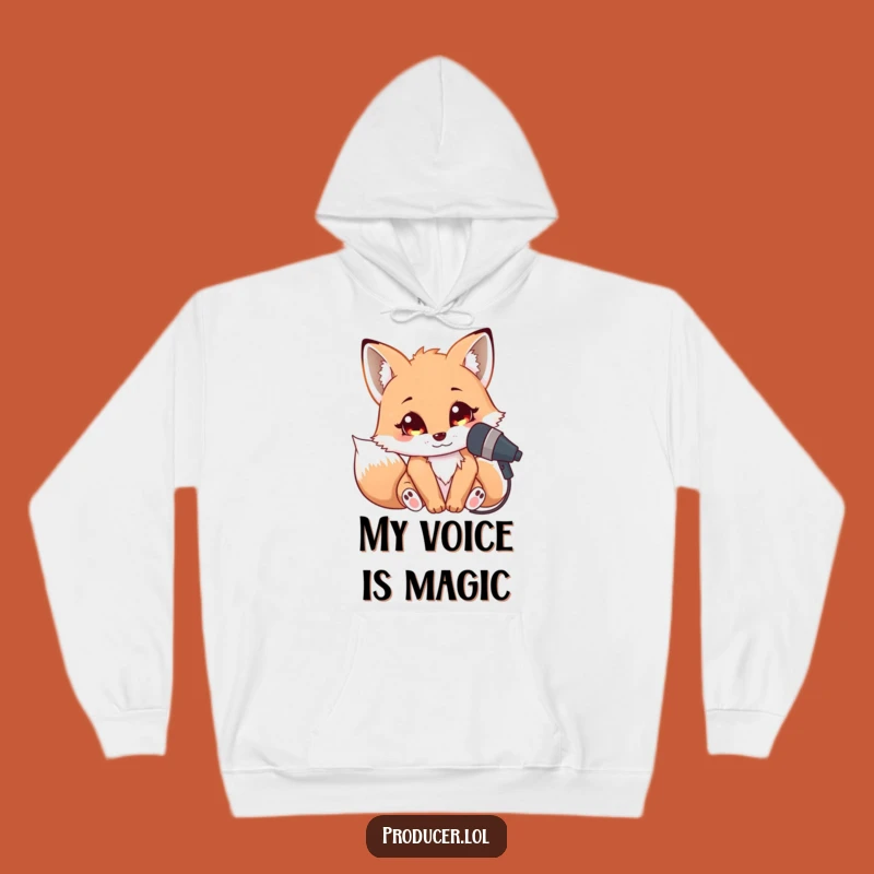 Funny Fox Singer Hoodie: Cozy & Hilarious Microphone Sweatshirt for Vocalists