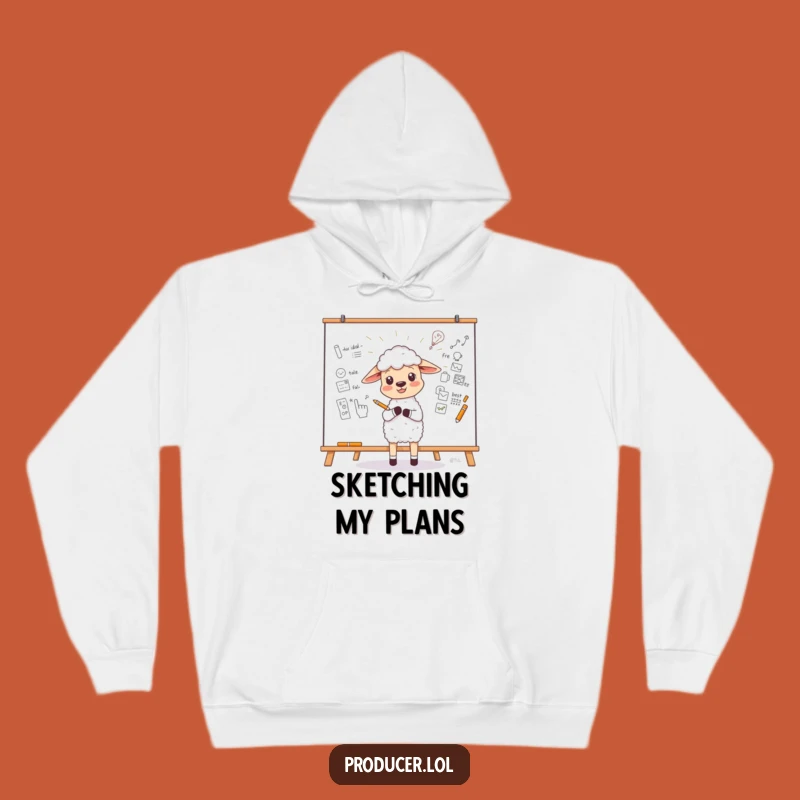 Funny Sheep Hoodie: Cozy Comfort for the Big Idea Sketcher, Ideal Gift