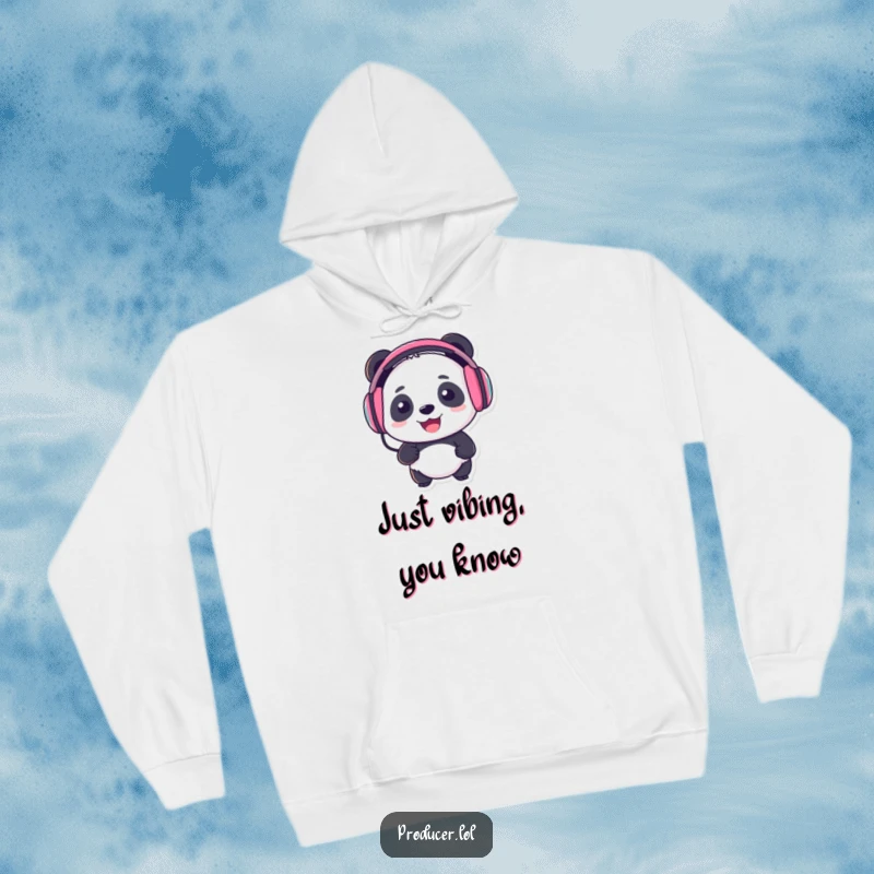 Funny Panda DJ Hoodie: Cozy hoodie featuring a panda grooving to music, a great funny gift.