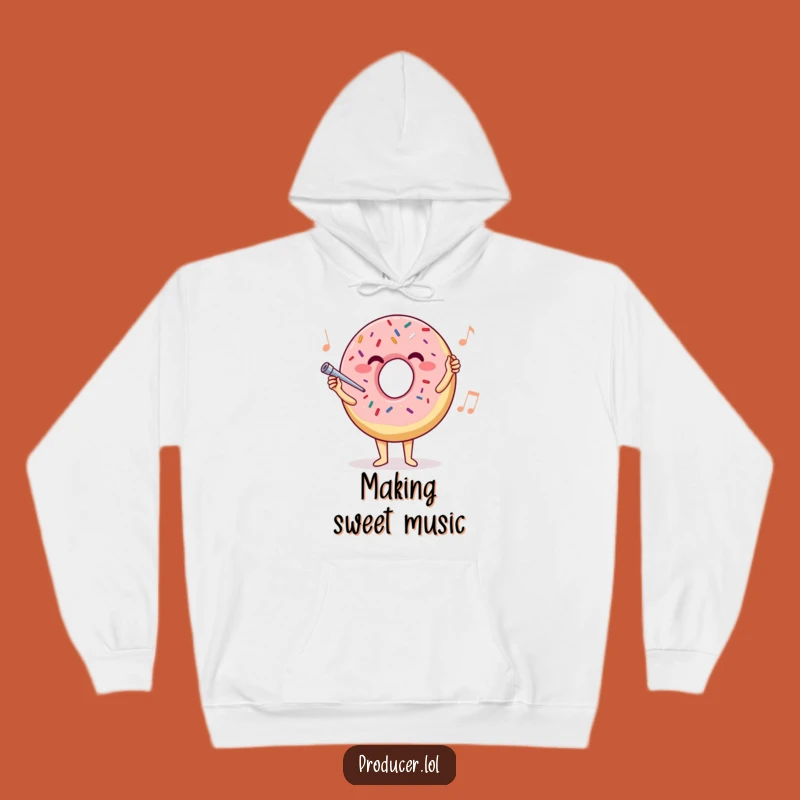 Funny Donut Conductor Hoodie: Cozy Maestro's Sweet Performance Gear